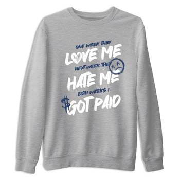Perfect Valentine's Day Gifts graphic tee  – Sneaker Tees To Match Air Jordan 9 Flint Grey – I Got Paid Tee Heather Grey 2