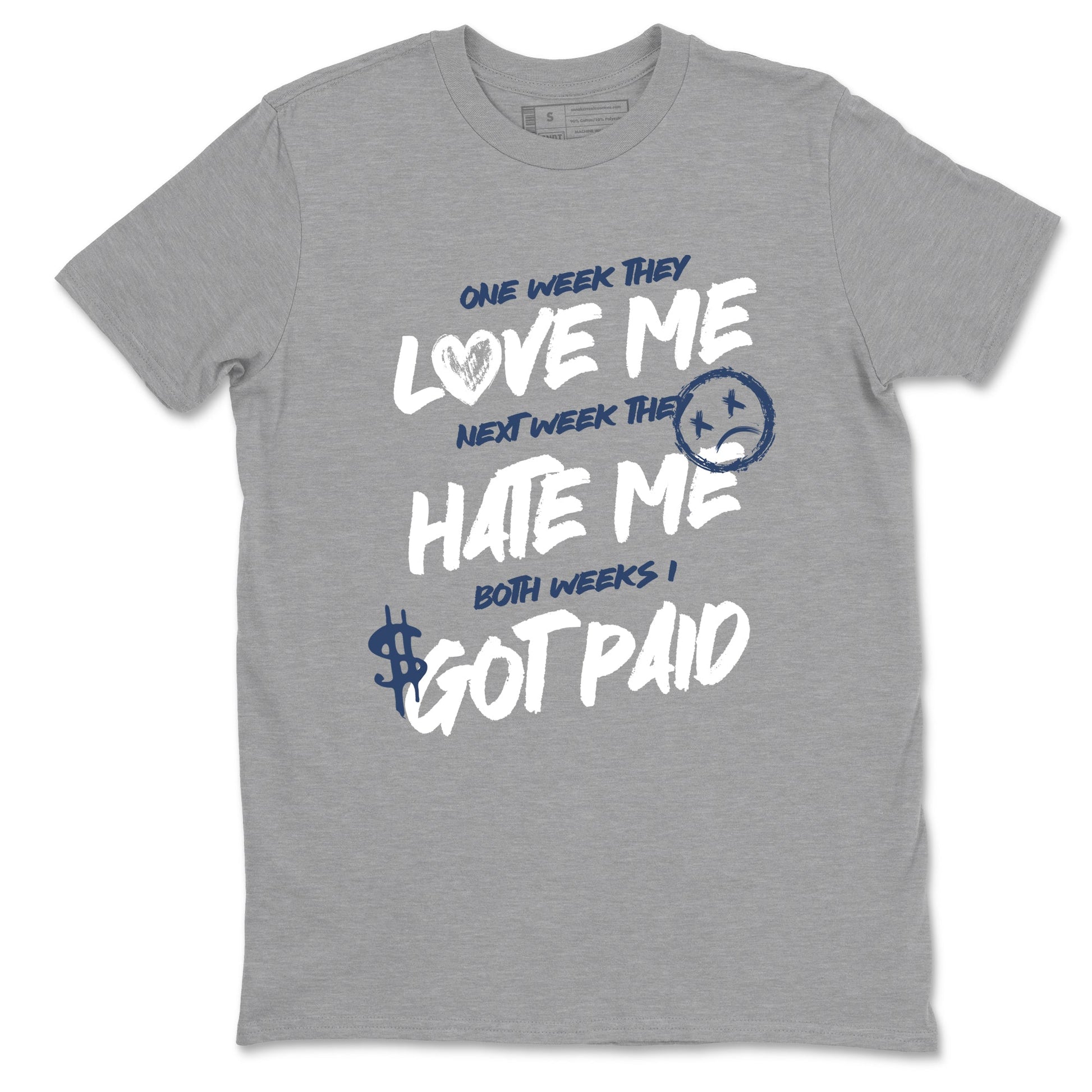 Perfect Valentine's Day Gifts graphic tee  – Sneaker Tees To Match Air Jordan 9 Flint Grey – I Got Paid Tee Heather Grey 2