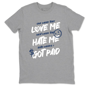 Perfect Valentine's Day Gifts graphic tee  – Sneaker Tees To Match Air Jordan 9 Flint Grey – I Got Paid Tee Heather Grey 2
