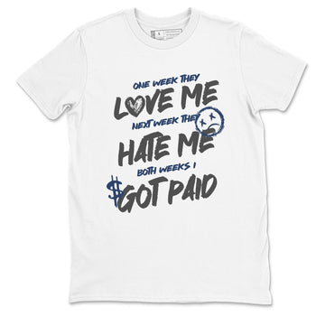 Perfect Valentine's Day Gifts graphic tee  – Sneaker Tees To Match Air Jordan 9 Flint Grey – I Got Paid Tee White 2