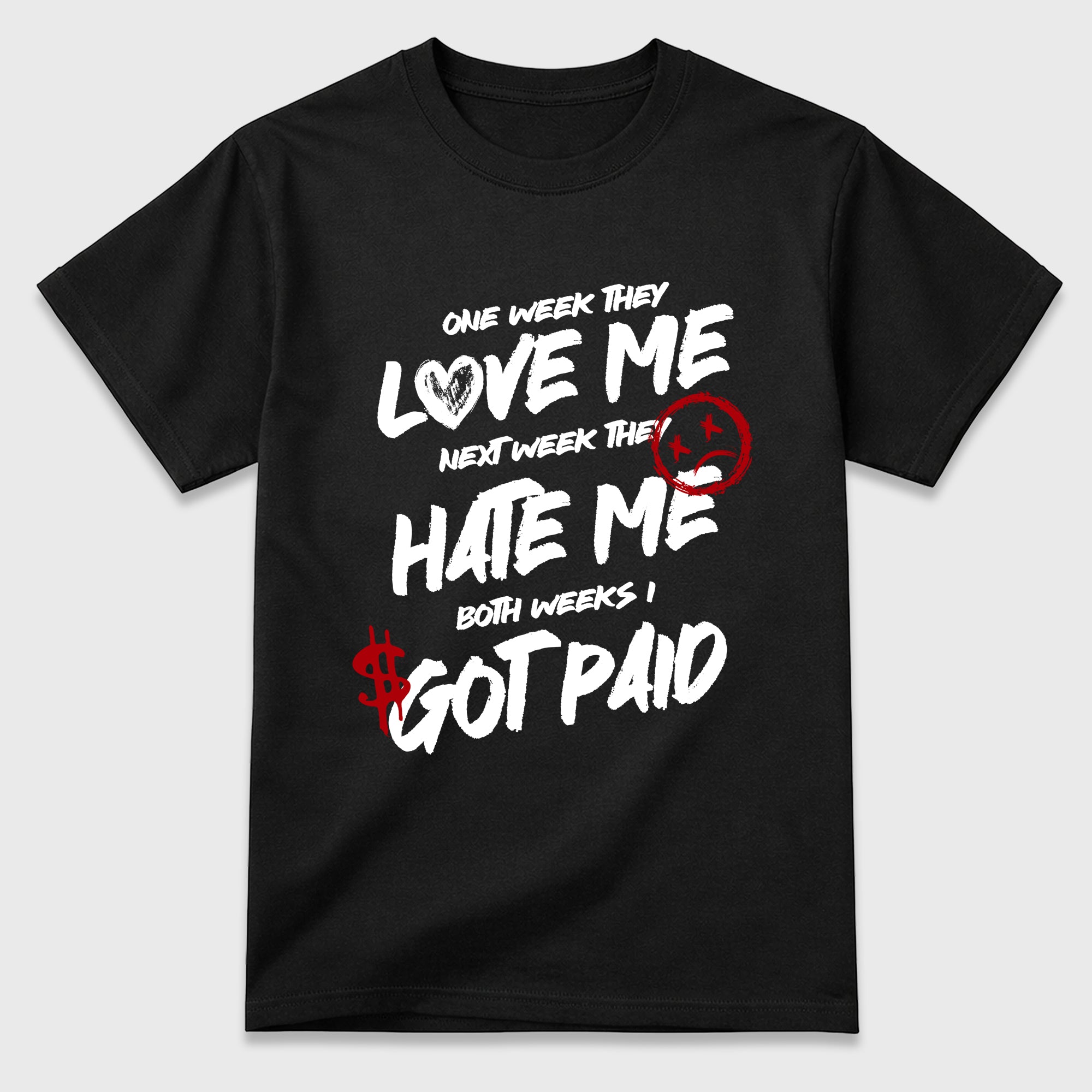 I Got Paid Graphic T-Shirt featuring original streetwear artwork designed to match the Air Jordan 9 True Red. Black 2 Graphic T-Shirt.