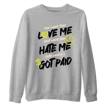 I Got Paid sneaker match t-shirt styled to complete your fit with the Air Max 90 Cyber sneakers, shown in Heather Grey 2.