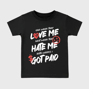 Sneaker match tees – Sneaker Tees To Match Air Max 90 Infrared Shoes – I Got Paid Kids T-Shirt Black 2