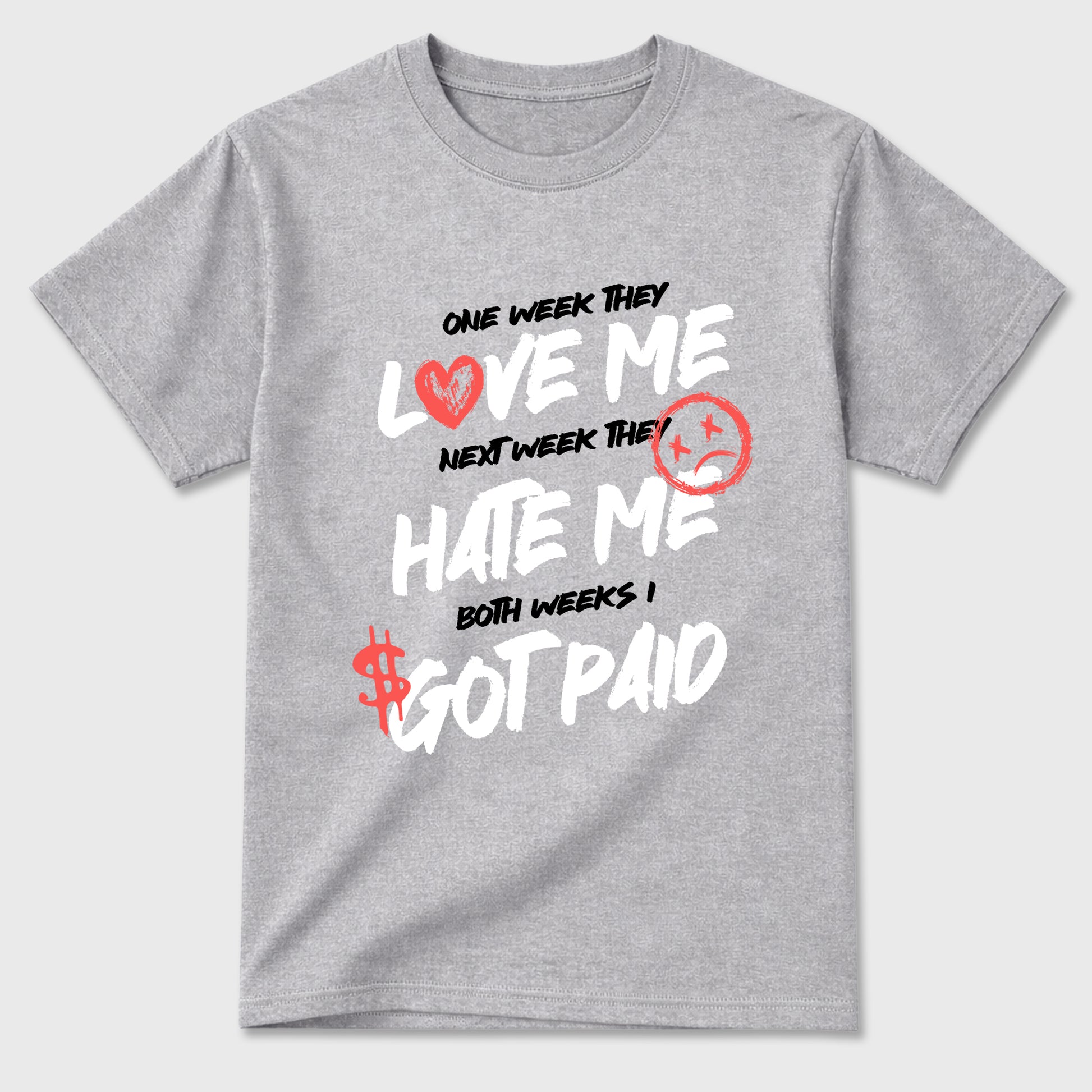Sneaker match tees – Sneaker Tees To Match Air Max 90 Infrared Shoes – I Got Paid Tee Heather Grey 2