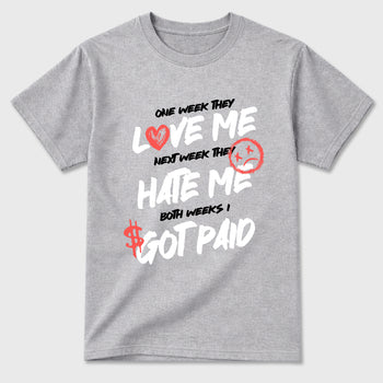 Sneaker match tees – Sneaker Tees To Match Air Max 90 Infrared Shoes – I Got Paid Tee Heather Grey 2