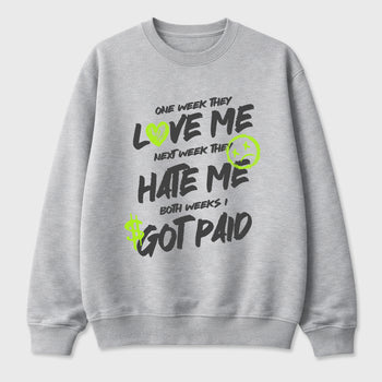 Sneakerfit graphic tee destination – Sneaker Tees To Match Air Max 95 Neon Yellow Sneakers – I Got Paid Tee Heather Grey 2