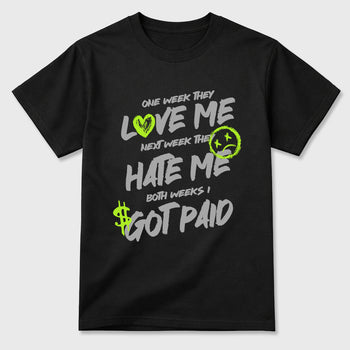 Sneakerfit graphic tee destination – Sneaker Tees To Match Air Max 95 Neon Yellow Sneakers – I Got Paid Tee Black 2