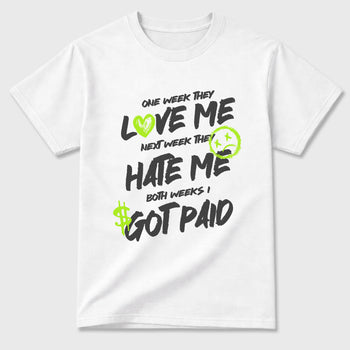 Sneakerfit graphic tee destination – Sneaker Tees To Match Air Max 95 Neon Yellow Sneakers – I Got Paid Tee White 2