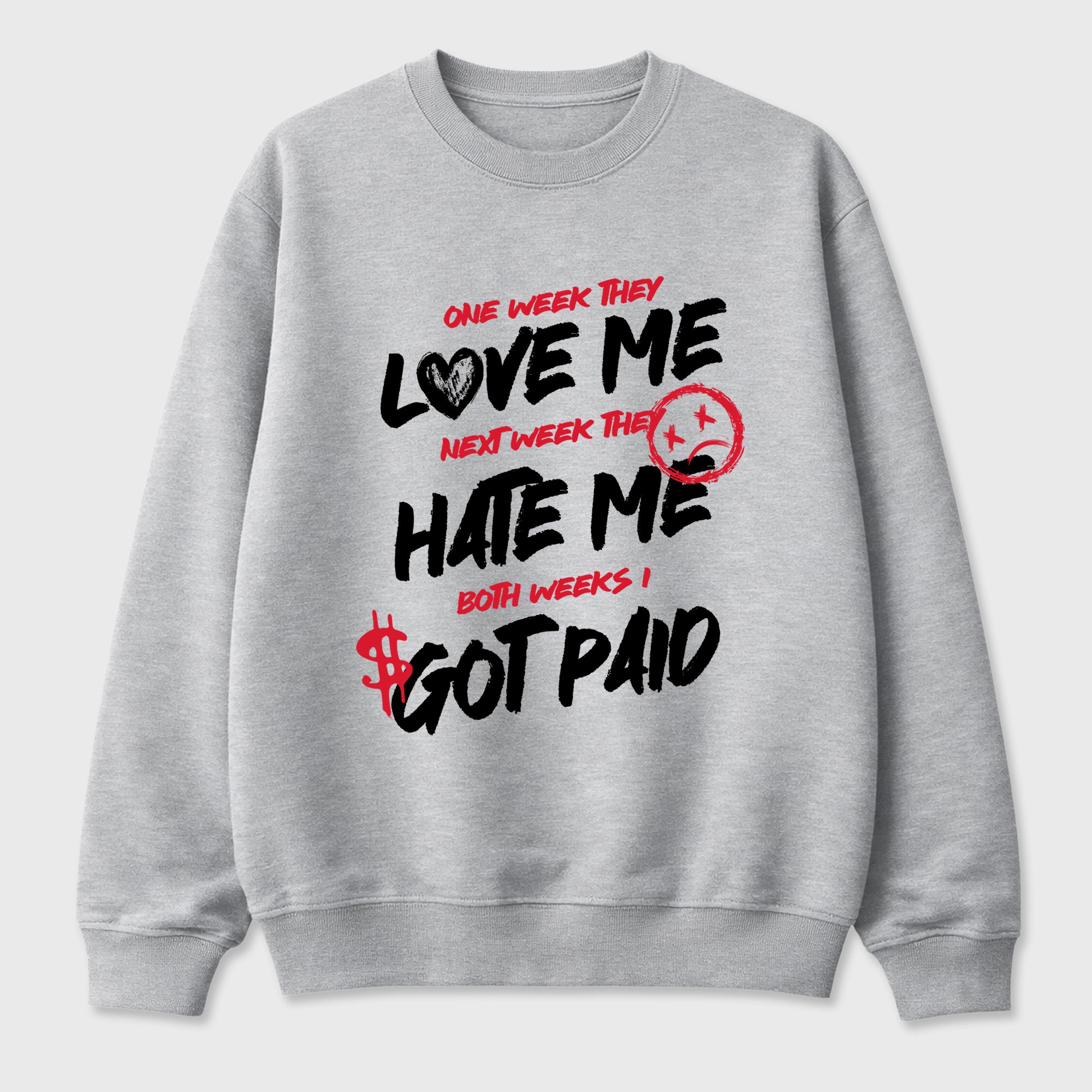 I Got Paid Graphic T-Shirt featuring original streetwear artwork designed to match the Air Max 95 Reverse Solar Red. Heather Grey 2 Graphic Tee.