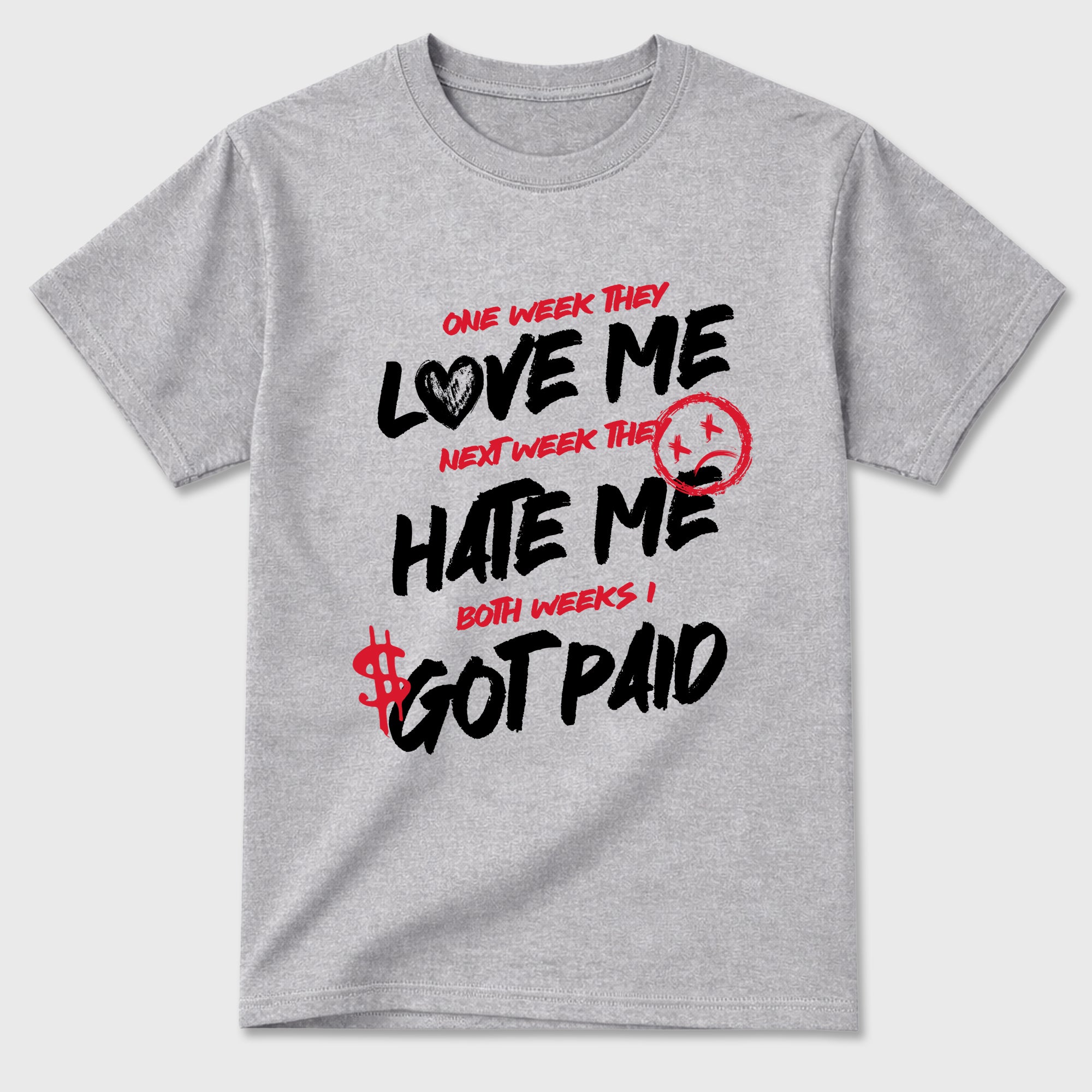 I Got Paid Graphic T-Shirt featuring original streetwear artwork designed to match the Air Max 95 Reverse Solar Red. Heather Grey 2 Graphic T-Shirt.