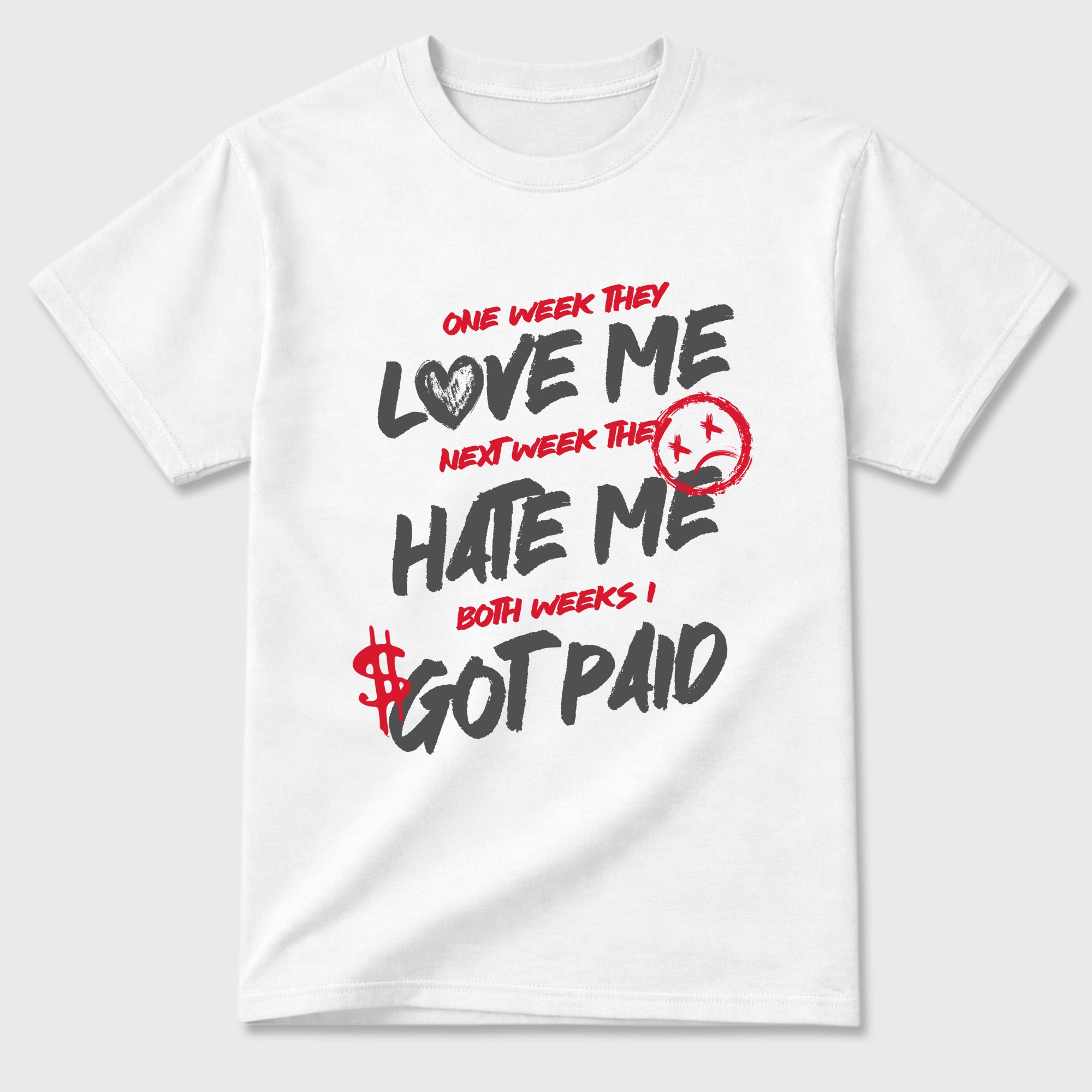I Got Paid Graphic T-Shirt featuring original streetwear artwork designed to match the Air Max 95 Reverse Solar Red. White 2 Graphic T-Shirt.