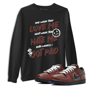 Sneaker match tees – Sneaker Tees To Match Dunk Low Football Shoes – I Got Paid Tee Black 1