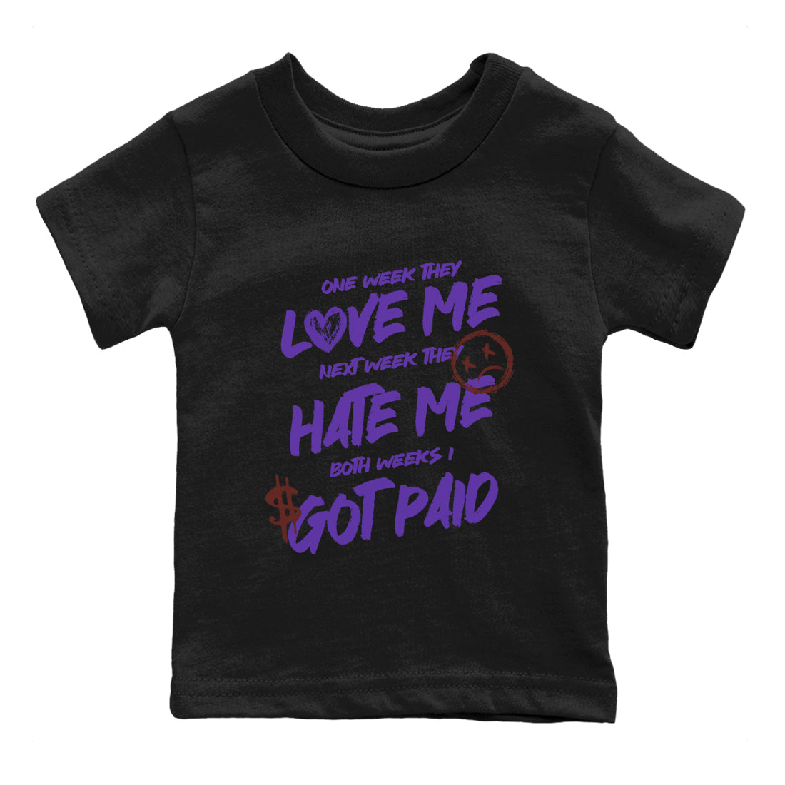 Sneaker match tees – Sneaker Threads To Match Dunk Low Persian Violet Shoes – I Got Paid Kids T-Shirt Black 2