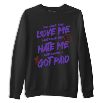 Sneaker match tees – Sneaker Threads To Match Dunk Low Persian Violet Shoes – I Got Paid Tee Black 2
