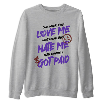 Sneaker match tees – Sneaker Threads To Match Dunk Low Persian Violet Shoes – I Got Paid Tee Heather Grey 2