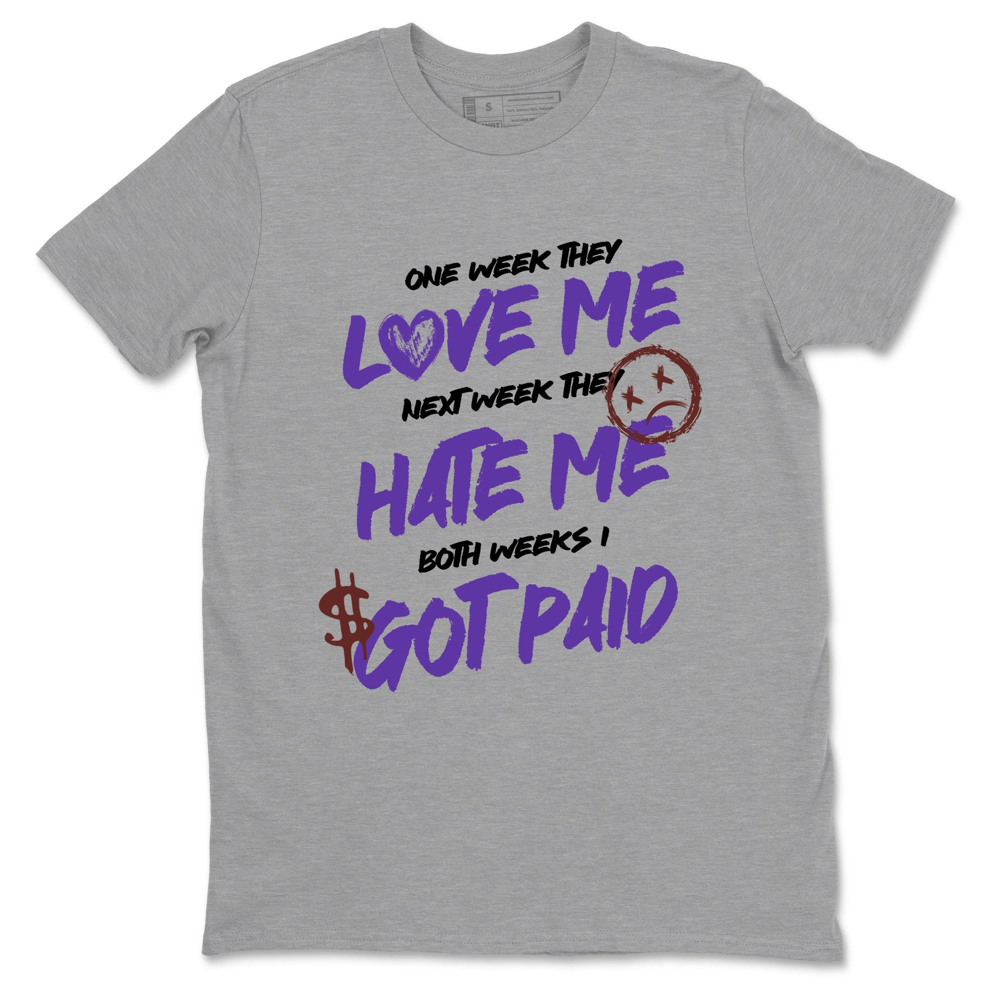 Sneaker match tees – Sneaker Threads To Match Dunk Low Persian Violet Shoes – I Got Paid Tee Heather Grey 2