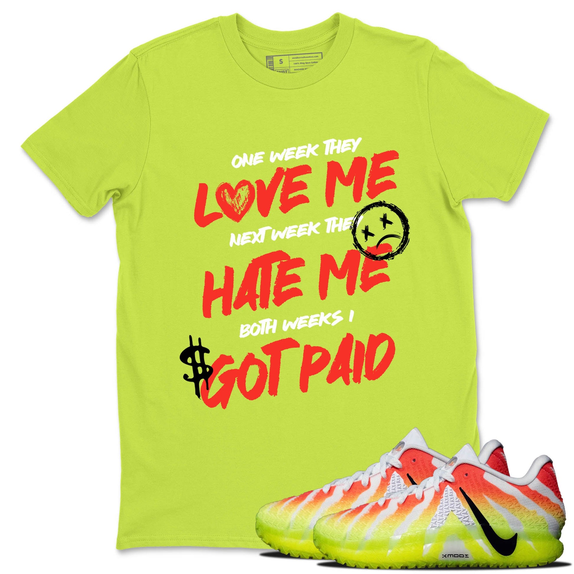 Sneaker Threads – Sneaker Tees To Match Nike JA 3 Under The Christmas Tree – I Got Paid Graphic Tee Safety Green 1. Perfect for Jordan releases 2025 colorways. Perfect for Ja Morant sneaker releases and Christmas 2025 colorways.