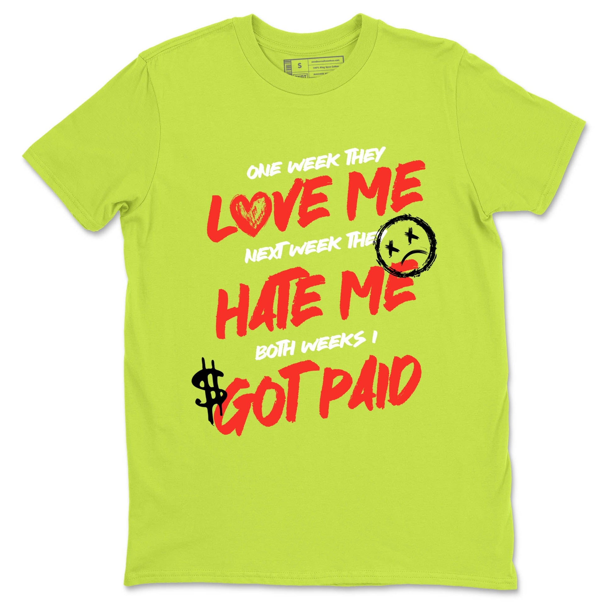 Sneaker Threads – Sneaker Tees To Match Nike JA 3 Under The Christmas Tree – I Got Paid Graphic Tee Safety Green 2. Perfect for Jordan releases 2025 colorways. Perfect for Ja Morant sneaker releases and Christmas 2025 colorways.