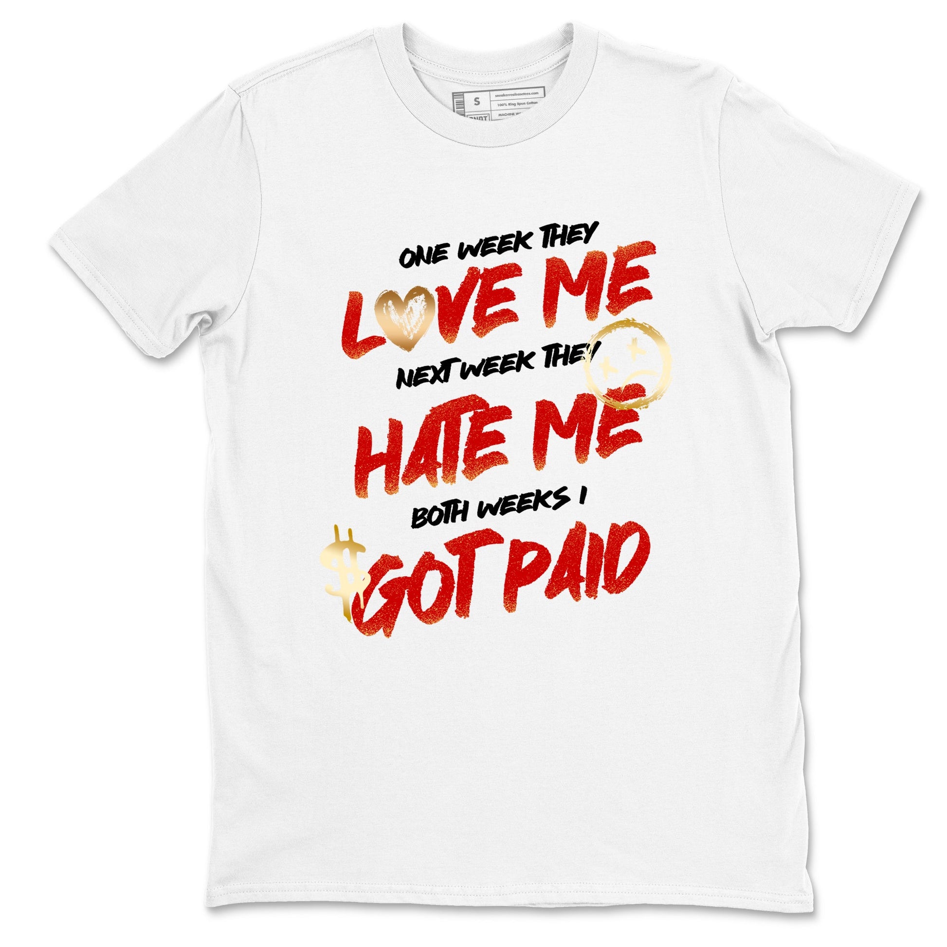 Sneaker match tees – Sneaker Tees To Match Nike KB 9 China Kobe 9 Low Proto EM University Red and Metallic Gold Shoes – I Got Paid Tee White 2