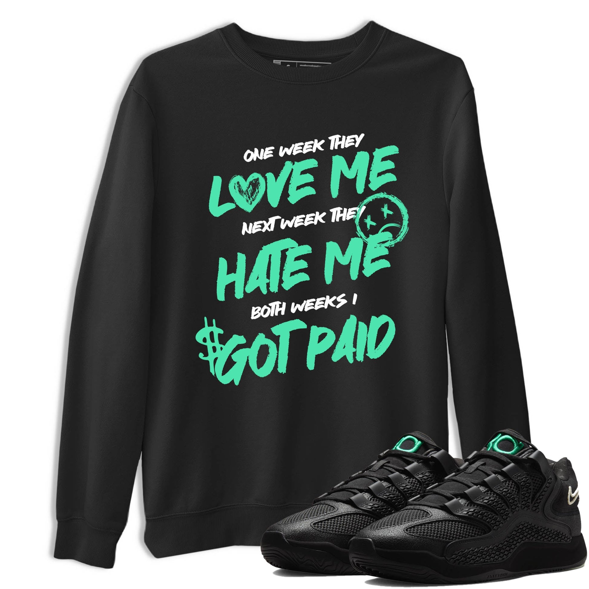 Sneaker Threads – Sneaker Tees To Match Nike KD 18 Black Label – I Got Paid Graphic Tee Black 1. Perfect for Jordan releases 2025 colorways. Perfect for Kevin Durant basketball sneaker releases and all-black performance colorways for 2025 hoopers. 