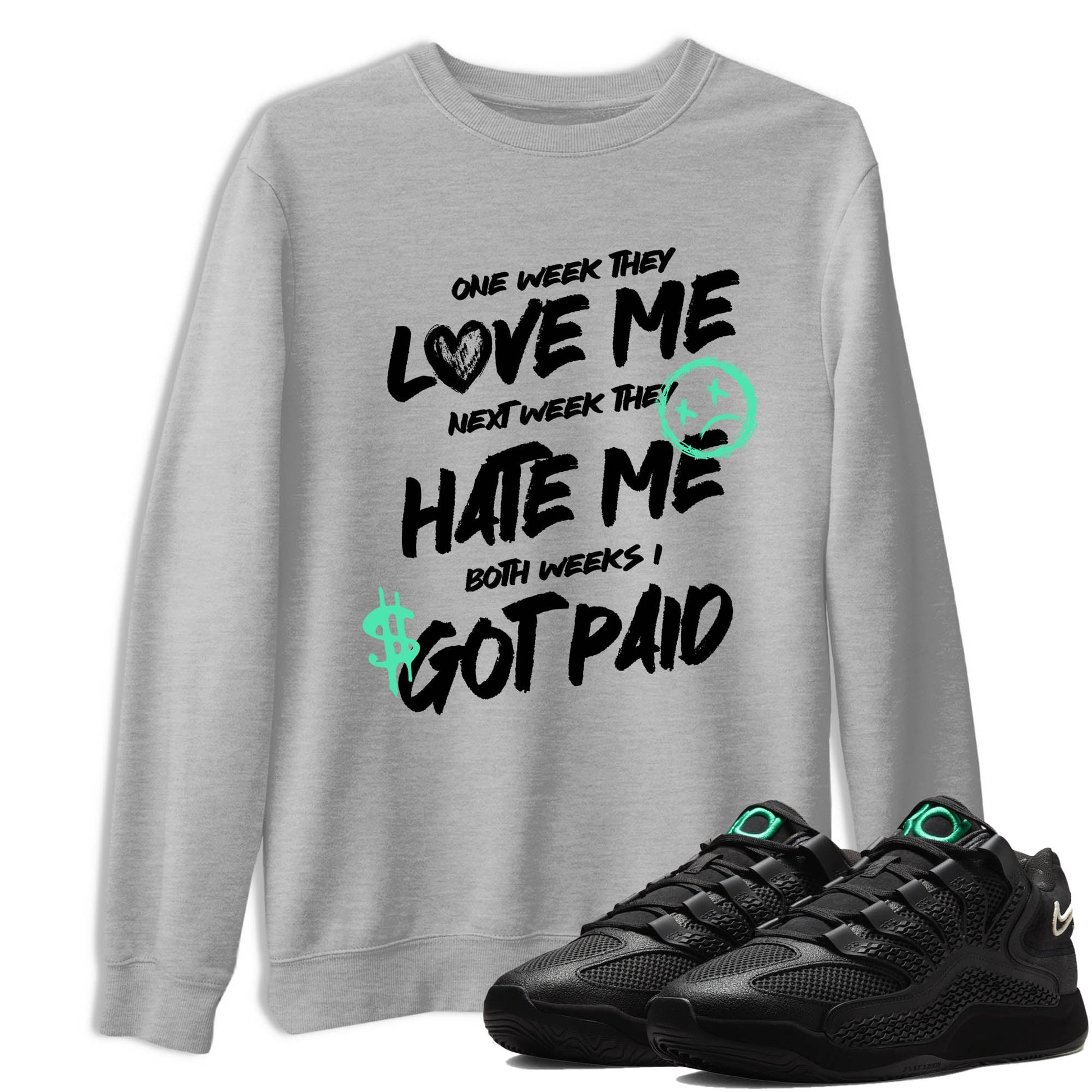 Sneaker Threads – Sneaker Tees To Match Nike KD 18 Black Label – I Got Paid Graphic Tee Heather Grey 1. Perfect for Jordan releases 2025 colorways. Perfect for Kevin Durant basketball sneaker releases and all-black performance colorways for 2025 hoopers. 
