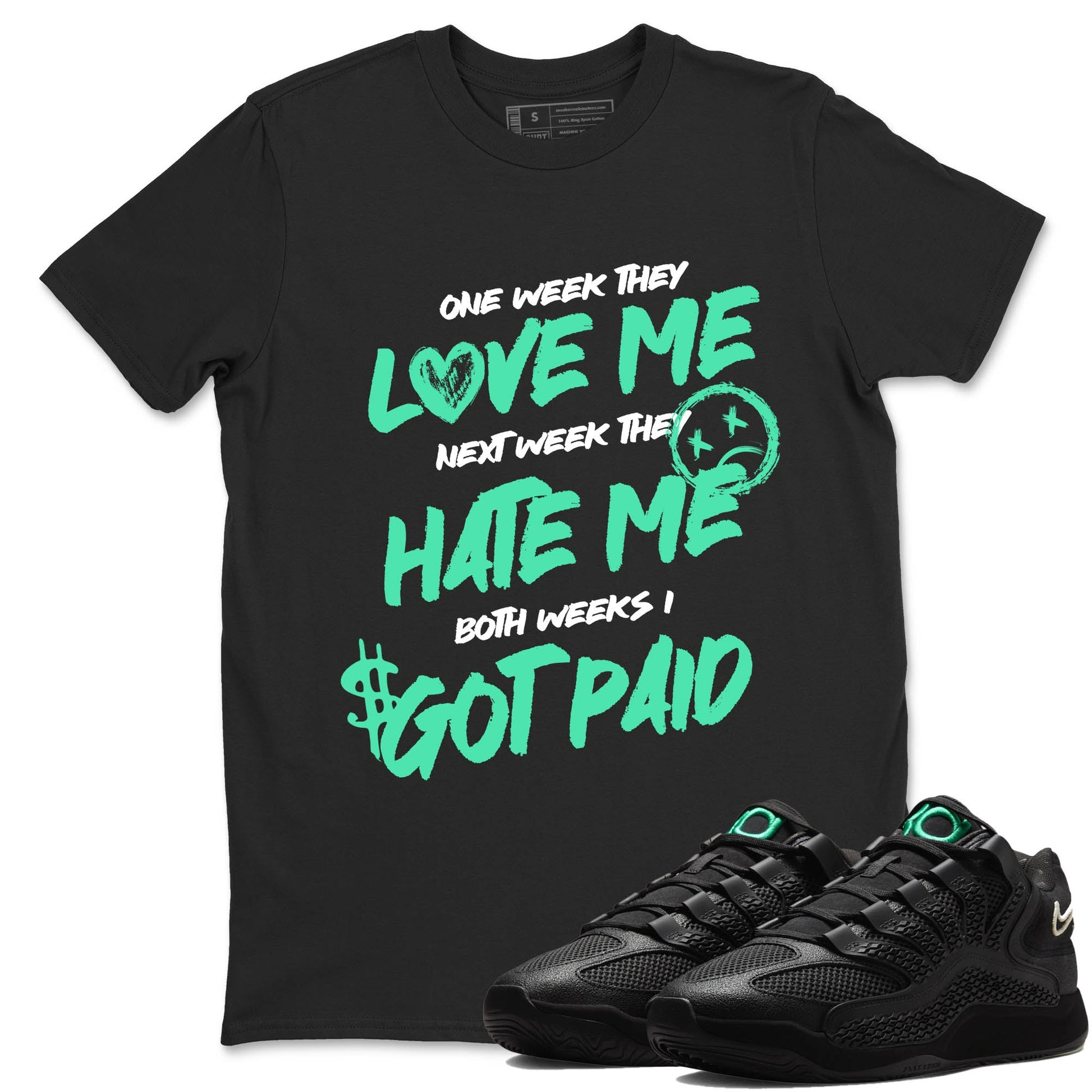 Sneaker Threads – Sneaker Tees To Match Nike KD 18 Black Label – I Got Paid Graphic Tee Black 1. Perfect for Jordan releases 2025 colorways. Perfect for Kevin Durant basketball sneaker releases and all-black performance colorways for 2025 hoopers. 