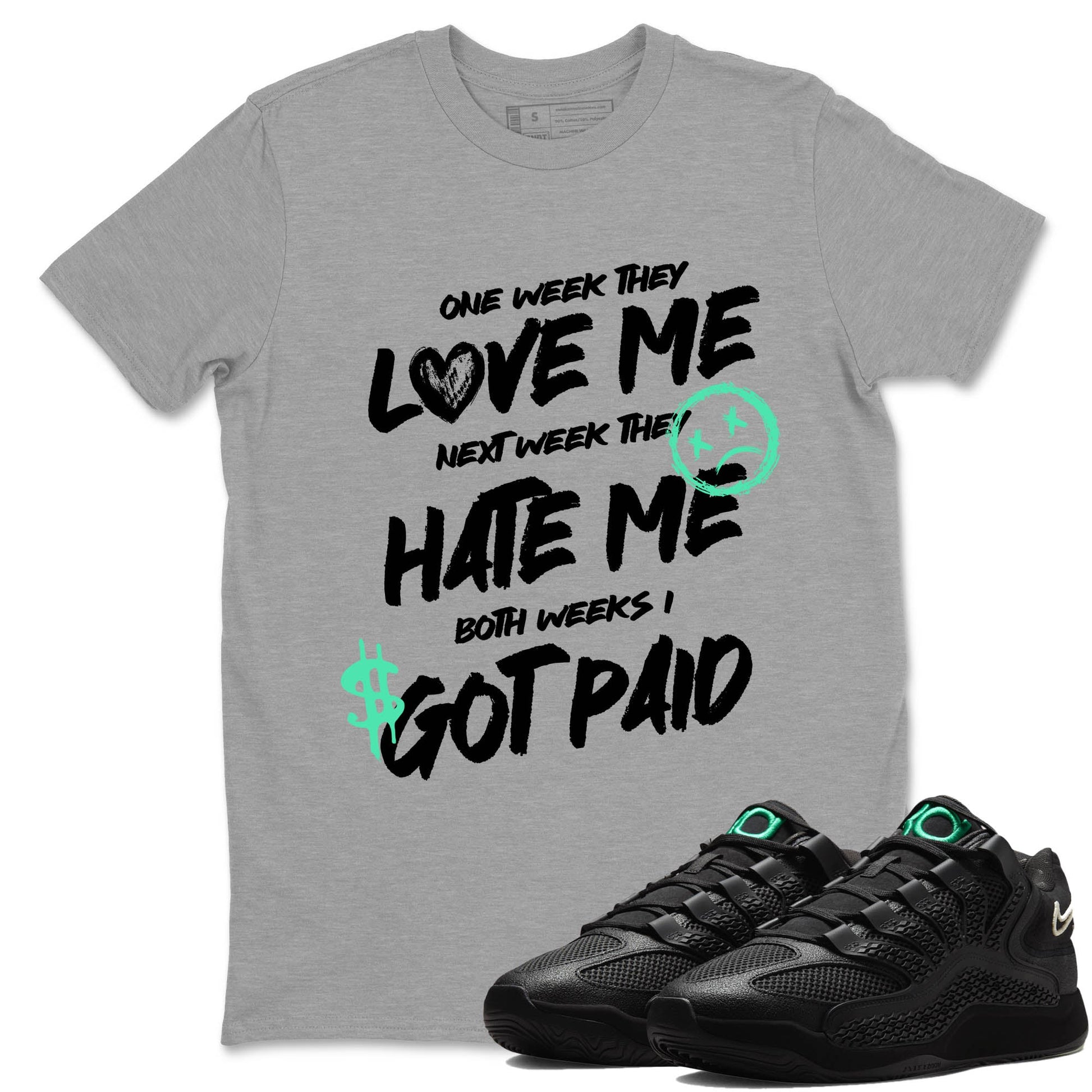 Sneaker Threads – Sneaker Tees To Match Nike KD 18 Black Label – I Got Paid Graphic Tee Heather Grey 1. Perfect for Jordan releases 2025 colorways. Perfect for Kevin Durant basketball sneaker releases and all-black performance colorways for 2025 hoopers. 