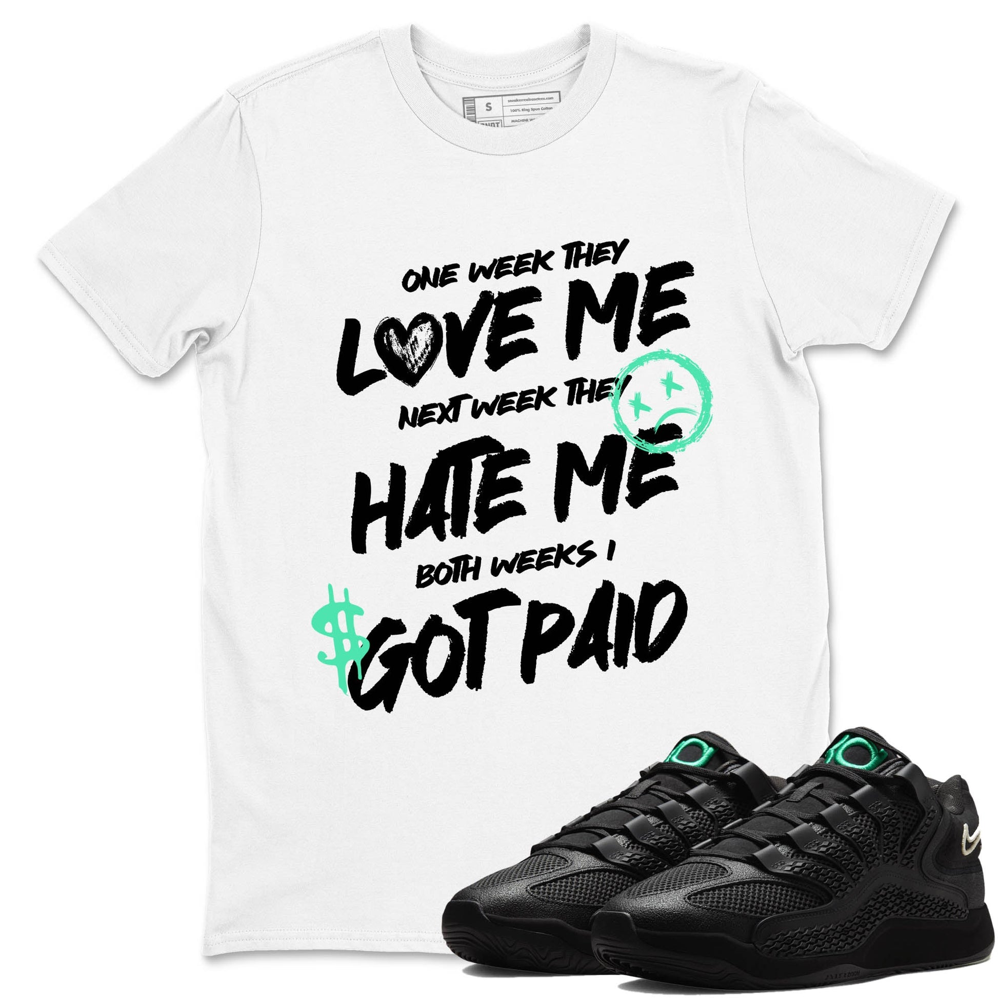 Sneaker Threads – Sneaker Tees To Match Nike KD 18 Black Label – I Got Paid Graphic Tee White 1. Perfect for Jordan releases 2025 colorways. Perfect for Kevin Durant basketball sneaker releases and all-black performance colorways for 2025 hoopers. 
