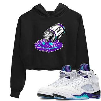 5s Grape shirts to match jordans I Got The Juice best t shirts to wear with jordans AJ 5 OG Grape match shoes to clothes SNRT Sneaker Tees unisex cotton Black 1 crop tee