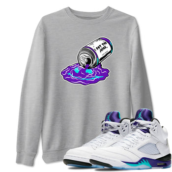 5s Grape shirts to match jordans I Got The Juice best t shirts to wear with jordans AJ 5 OG Grape match shoes to clothes SNRT Sneaker Tees unisex cotton Heather Grey 1 shirts