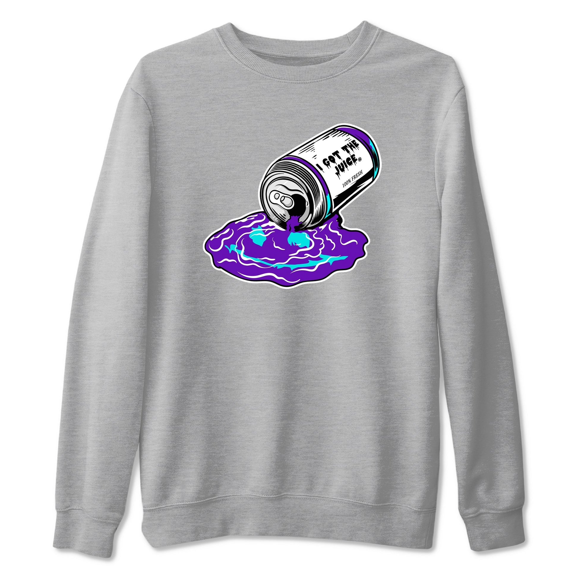 5s Grape shirts to match jordans I Got The Juice best t shirts to wear with jordans AJ 5 OG Grape match shoes to clothes SNRT Sneaker Tees unisex cotton Heather Grey 2 shirts