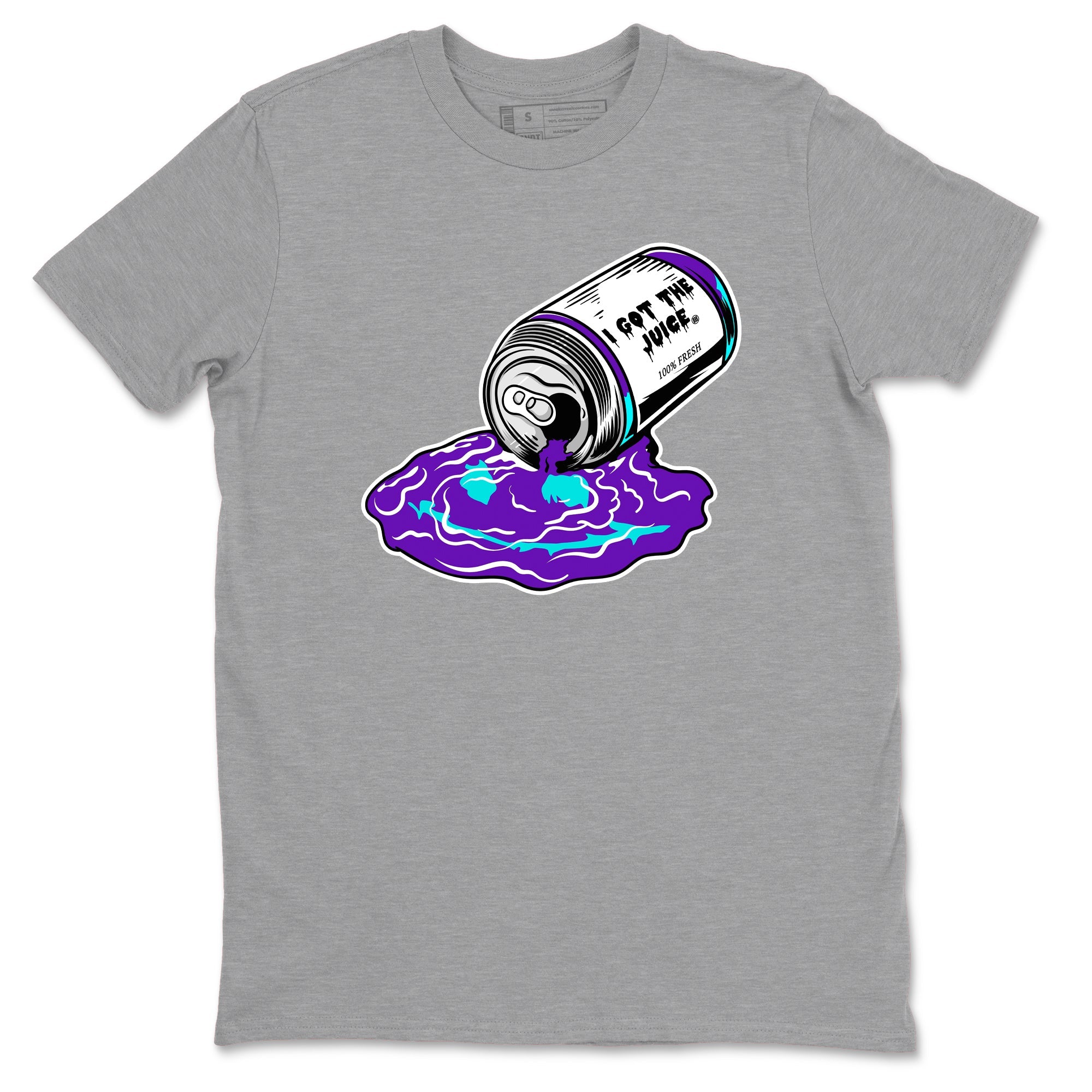 5s Grape shirts to match jordans I Got The Juice best t shirts to wear with jordans AJ 5 OG Grape match shoes to clothes SNRT Sneaker Tees unisex cotton Heather Grey 2 shirts