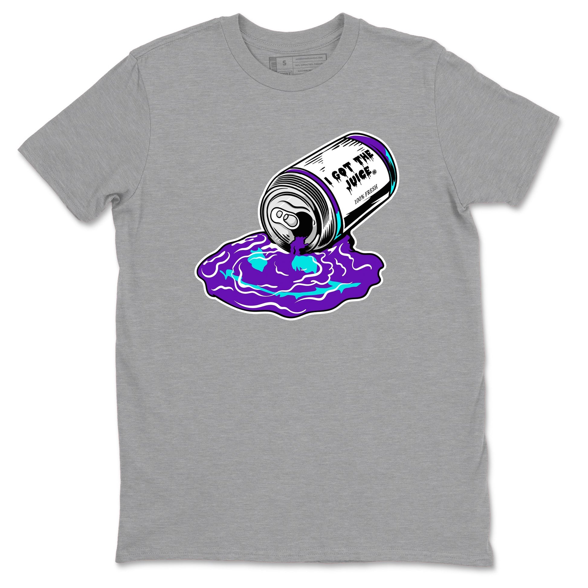5s Grape shirts to match jordans I Got The Juice best t shirts to wear with jordans AJ 5 OG Grape match shoes to clothes SNRT Sneaker Tees unisex cotton Heather Grey 2 shirts
