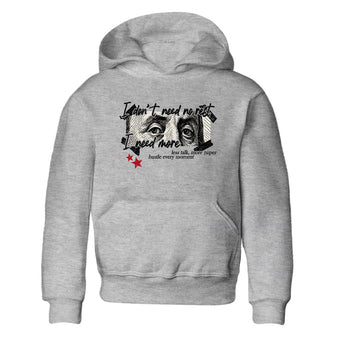 Sneaker match tees – Sneaker Tees To Match Air Jordan 4 Flight Club Shoes – I Need More Kids T-Shirt Heather Grey 2