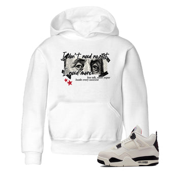 Sneaker match tees – Sneaker Tees To Match Air Jordan 4 Flight Club Shoes – I Need More Kids T-Shirt White 1