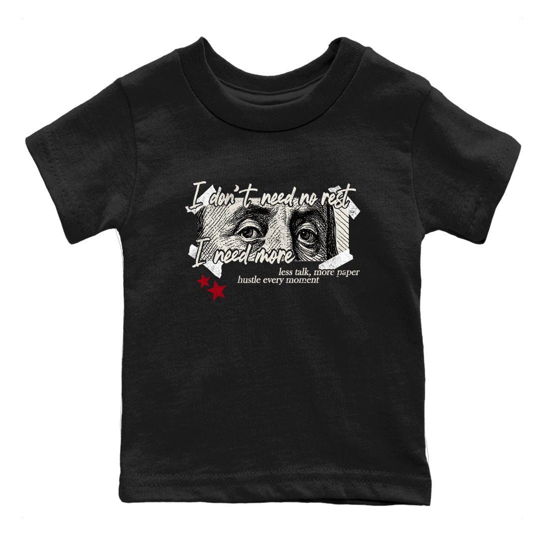 Sneaker match tees – Sneaker Tees To Match Air Jordan 4 Flight Club Shoes – I Need More Kids T-Shirt Black 2
