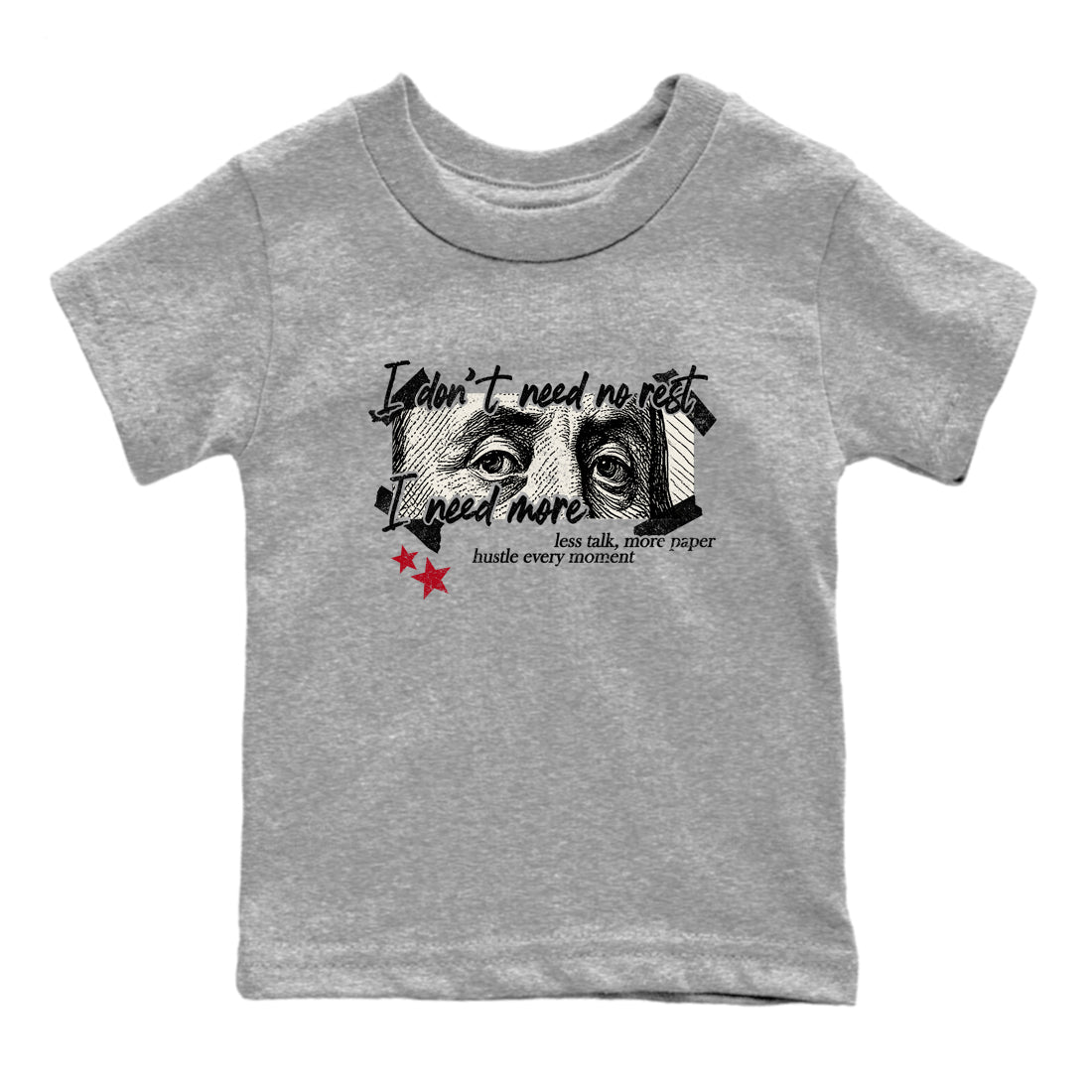 Sneaker match tees – Sneaker Tees To Match Air Jordan 4 Flight Club Shoes – I Need More Kids T-Shirt Heather Grey 2