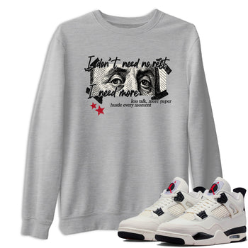 Sneaker match tees – Sneaker Tees To Match Air Jordan 4 Flight Club Shoes – I Need More Tee Heather Grey 1