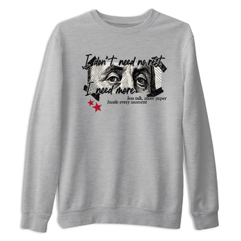 Sneaker match tees – Sneaker Tees To Match Air Jordan 4 Flight Club Shoes – I Need More Tee Heather Grey 2