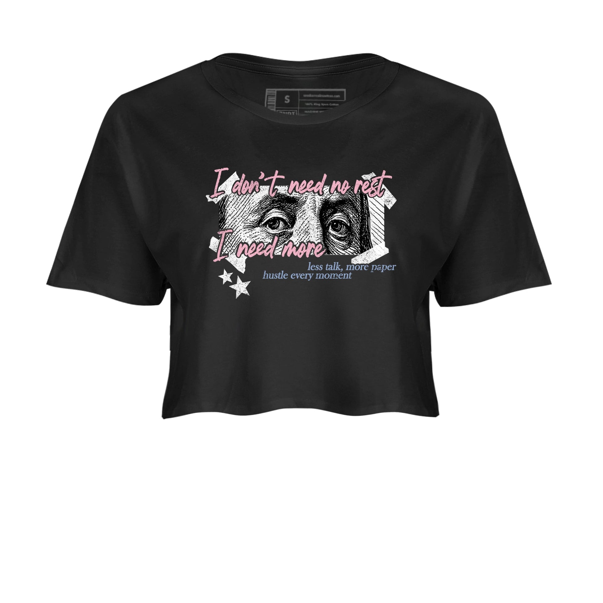 Sneaker match tees – Sneaker Tees To Match Air Jordan 5 35th Anniversary Shoes – I Need More Crop T-Shirt Black 2