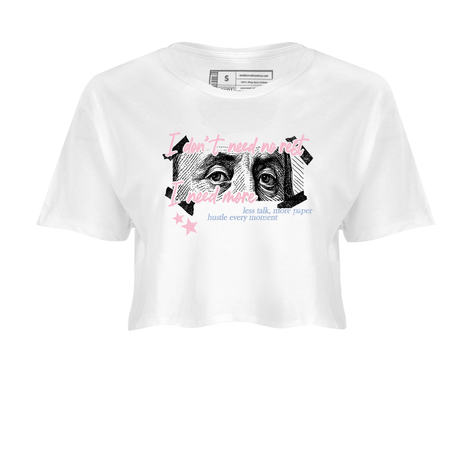 Sneaker match tees – Sneaker Tees To Match Air Jordan 5 35th Anniversary Shoes – I Need More Crop T-Shirt White 2