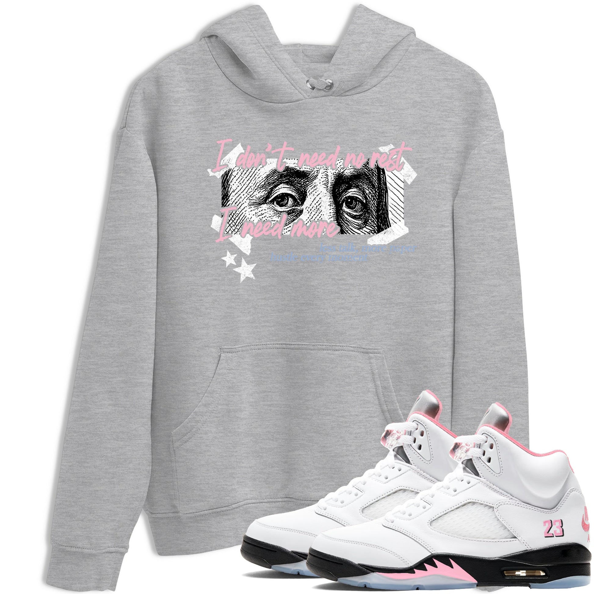 Sneaker match tees – Sneaker Tees To Match Air Jordan 5 35th Anniversary Shoes – I Need More Tee Heather Grey 1