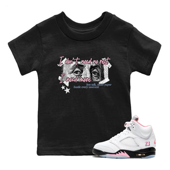 Sneaker match tees – Sneaker Tees To Match Air Jordan 5 35th Anniversary Shoes – I Need More Kids T-Shirt Black 1