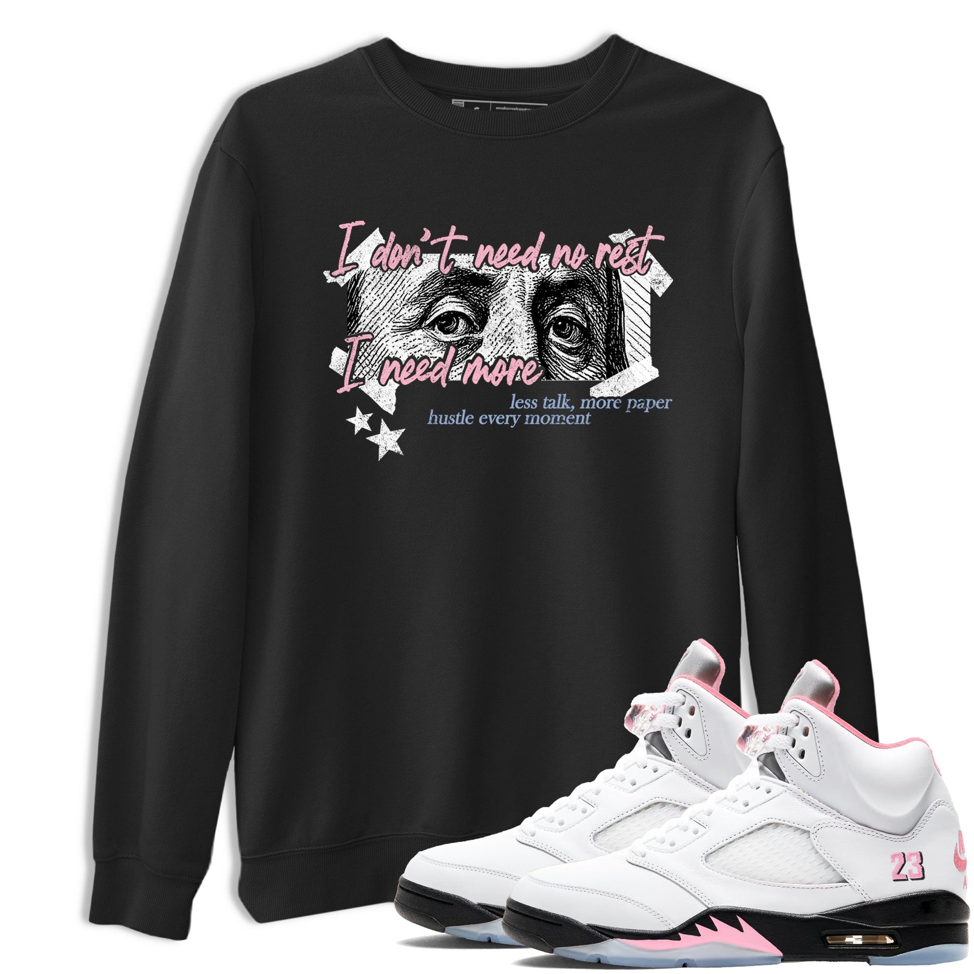 Sneaker match tees – Sneaker Tees To Match Air Jordan 5 35th Anniversary Shoes – I Need More Tee Black 1