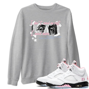 Sneaker match tees – Sneaker Tees To Match Air Jordan 5 35th Anniversary Shoes – I Need More Tee Heather Grey 1