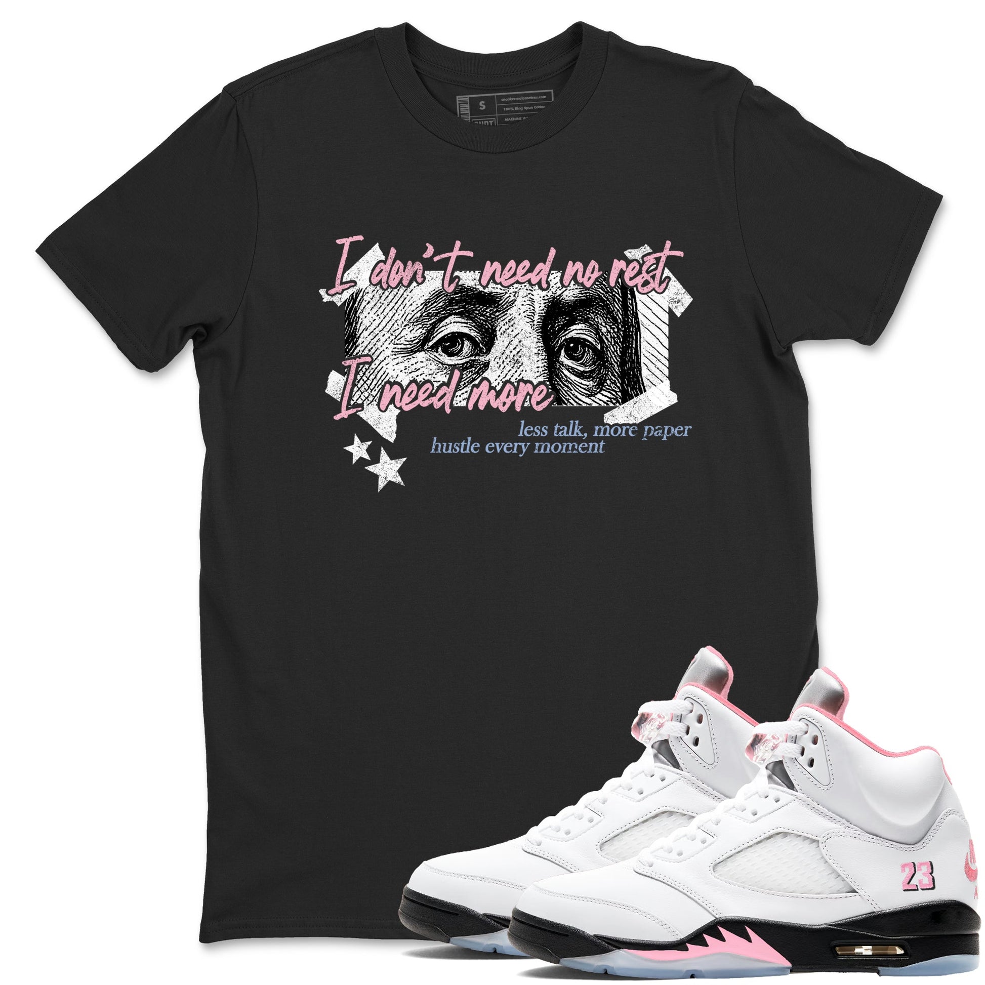Sneaker match tees – Sneaker Tees To Match Air Jordan 5 35th Anniversary Shoes – I Need More Tee Black 1