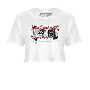 Sneaker match tees – Sneaker Tees To Match Air Jordan 5 Fire Red Shoes – I Need More Crop T-Shirt White 2