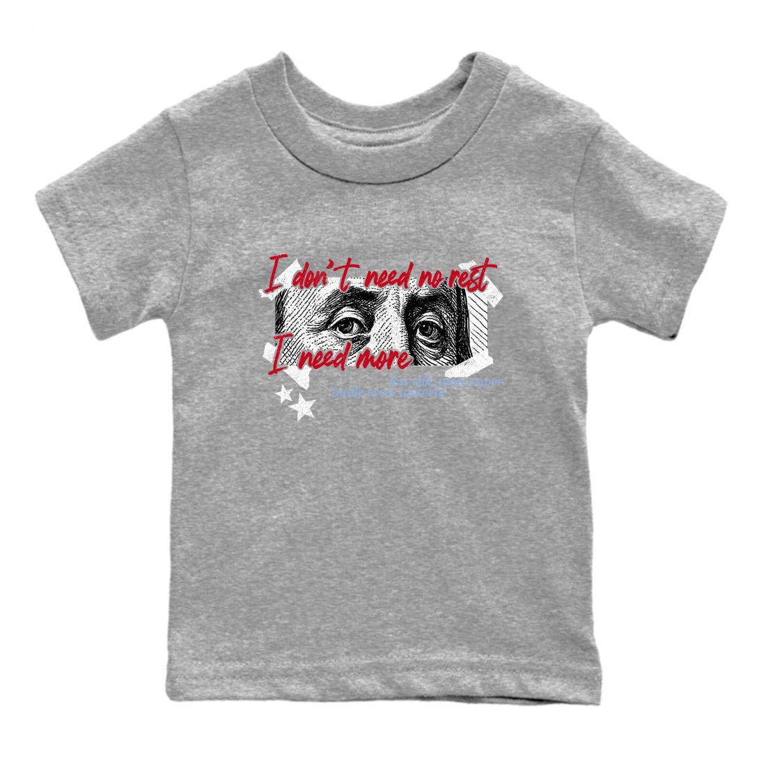 Sneaker match tees – Sneaker Tees To Match Air Jordan 5 Fire Red Shoes – I Need More Kids T-Shirt Heather Grey 2