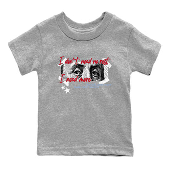 Sneaker match tees – Sneaker Tees To Match Air Jordan 5 Fire Red Shoes – I Need More Kids T-Shirt Heather Grey 2
