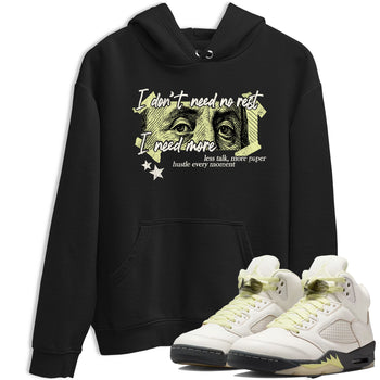 Sneaker match tees – Sneaker Tees To Match Air Jordan 5 Luminous Green Shoes – I Need More Tee Black 1